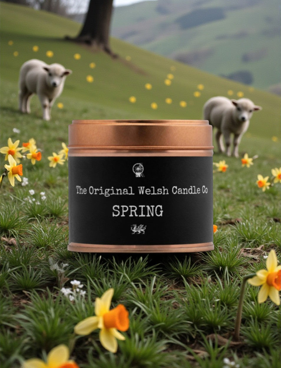 Spring soy candle - lime basil & mandarin copper tin
