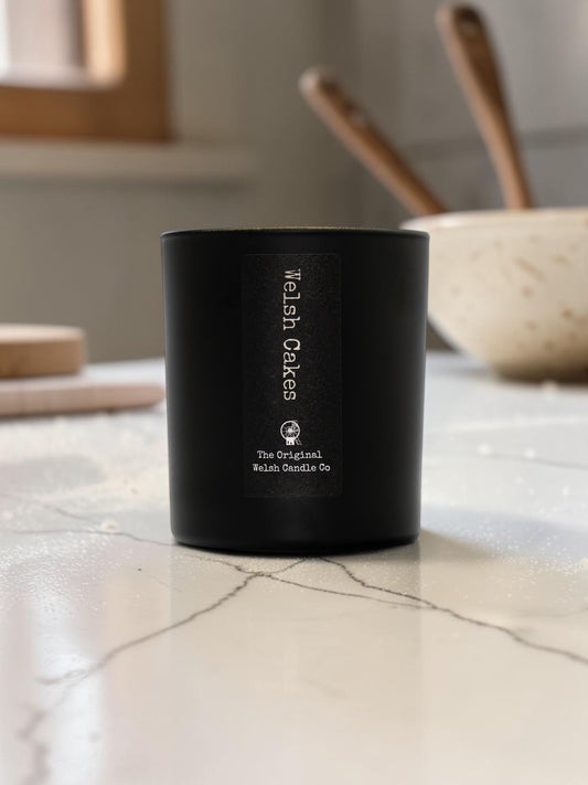 Welshcake Glass Jar - scented soy candle