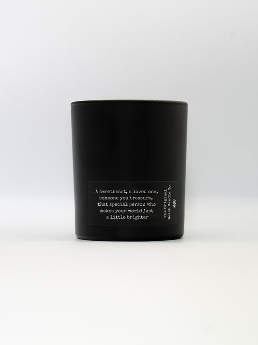 Cariad scented soy candle in luxury black jar - the perfect Welsh gift