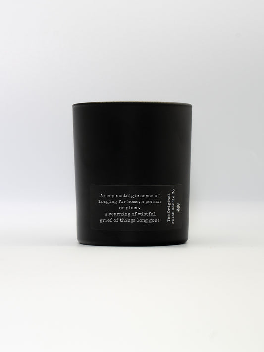 Hiraeth scented glass candle 30cl fragranced with Cedarwood & Patchouli