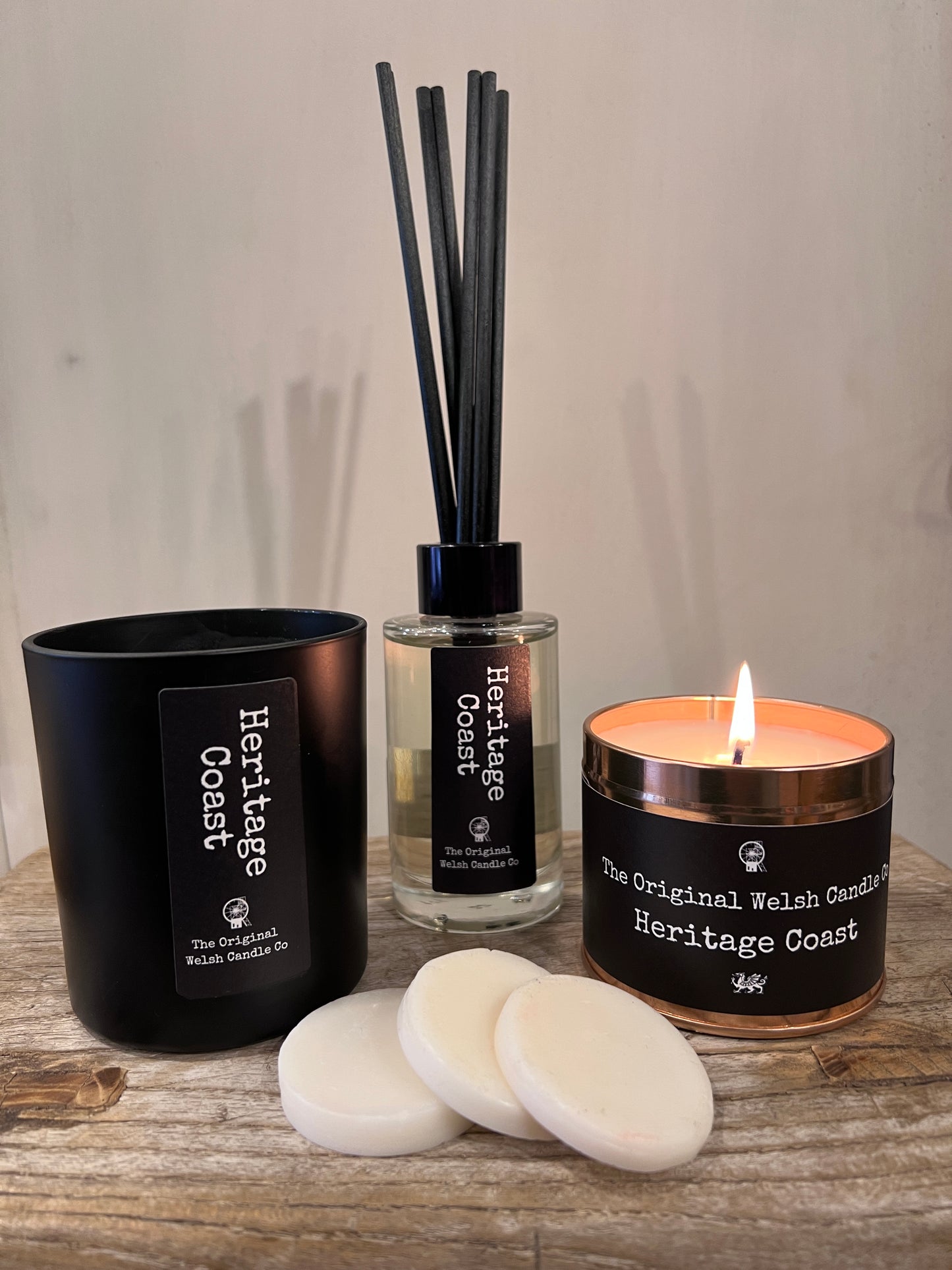 Heritage Coast Welsh Candle Gift Set - sea salt & samphire