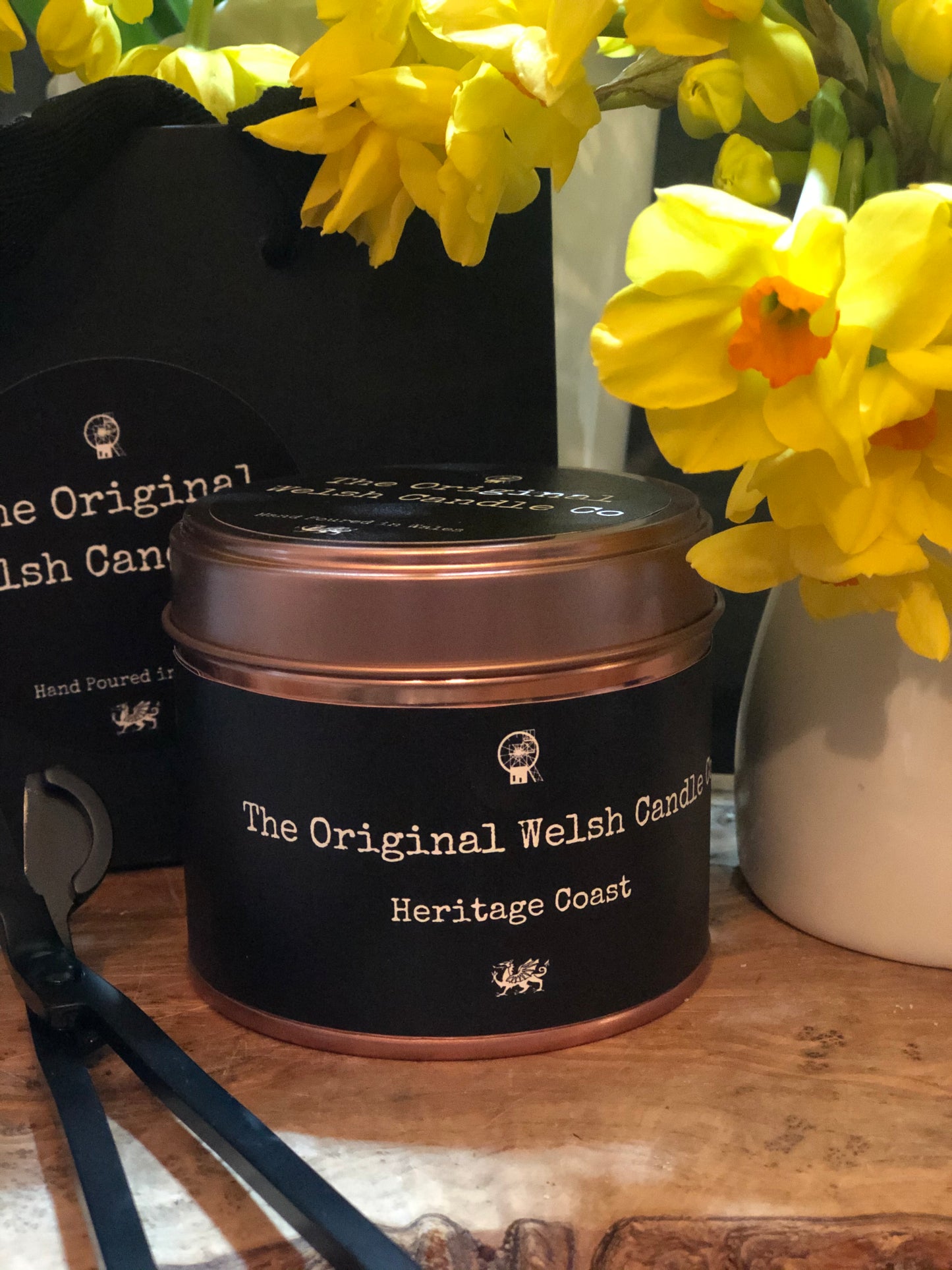 Heritage Coast copper tin candle Sea Salt & Samphire WELSH WALES