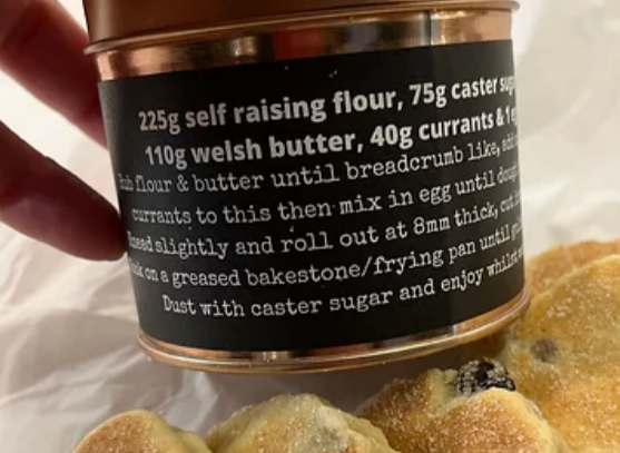 Welsh cake Copper tin scented candle.