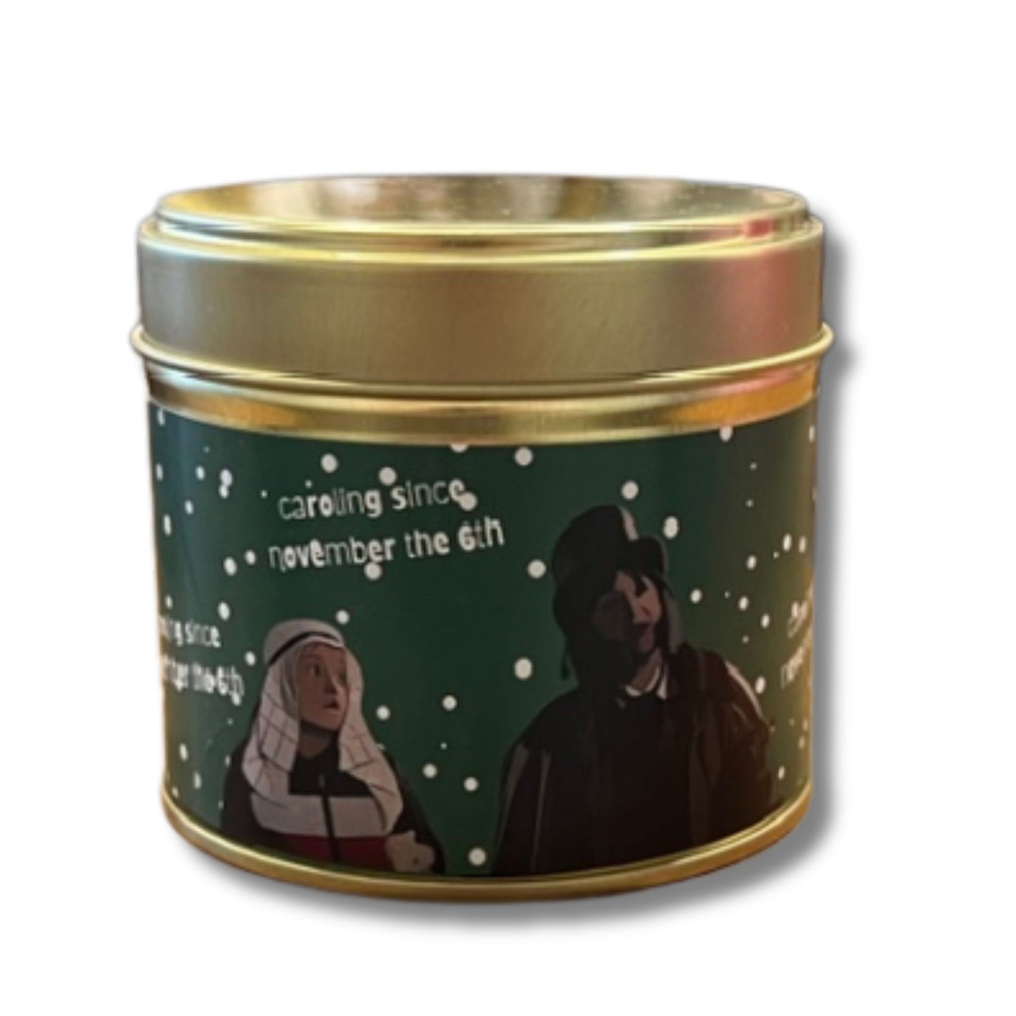 Gavin & Stacey inspired scented soy candle, 'caroling since November 6th' Scented with frankincense & Myrrh