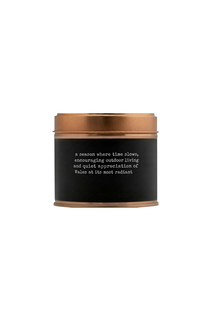Summer scented soy candle - lemon, mandarin and sweet orange copper tin