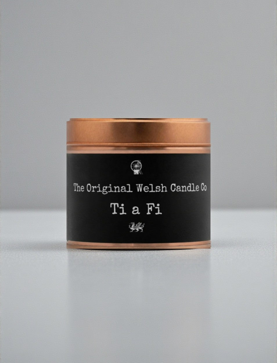 Ti a Fi  scented soy candle attar oud fragrance copper tin