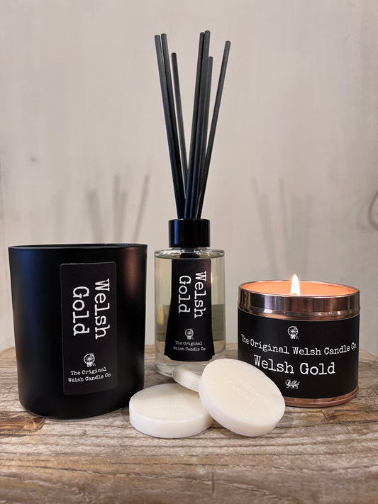 Welsh Gold Welsh Candle Gift Set - Honey & Tobacco
